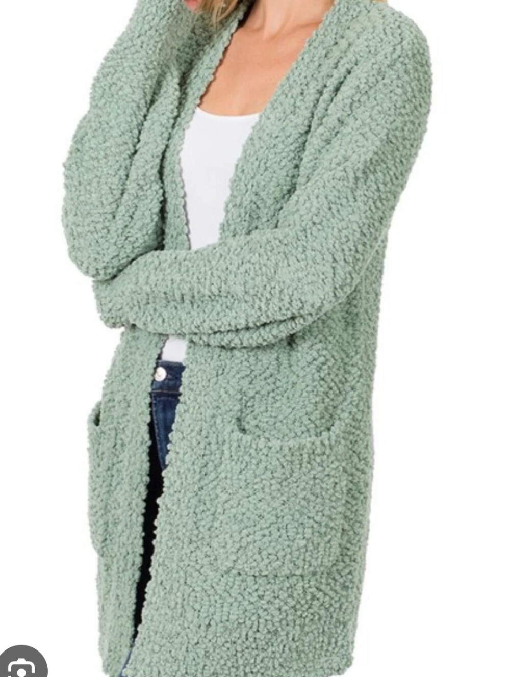 Love Tree Heather Gray Fuzzy Longline Cardigan